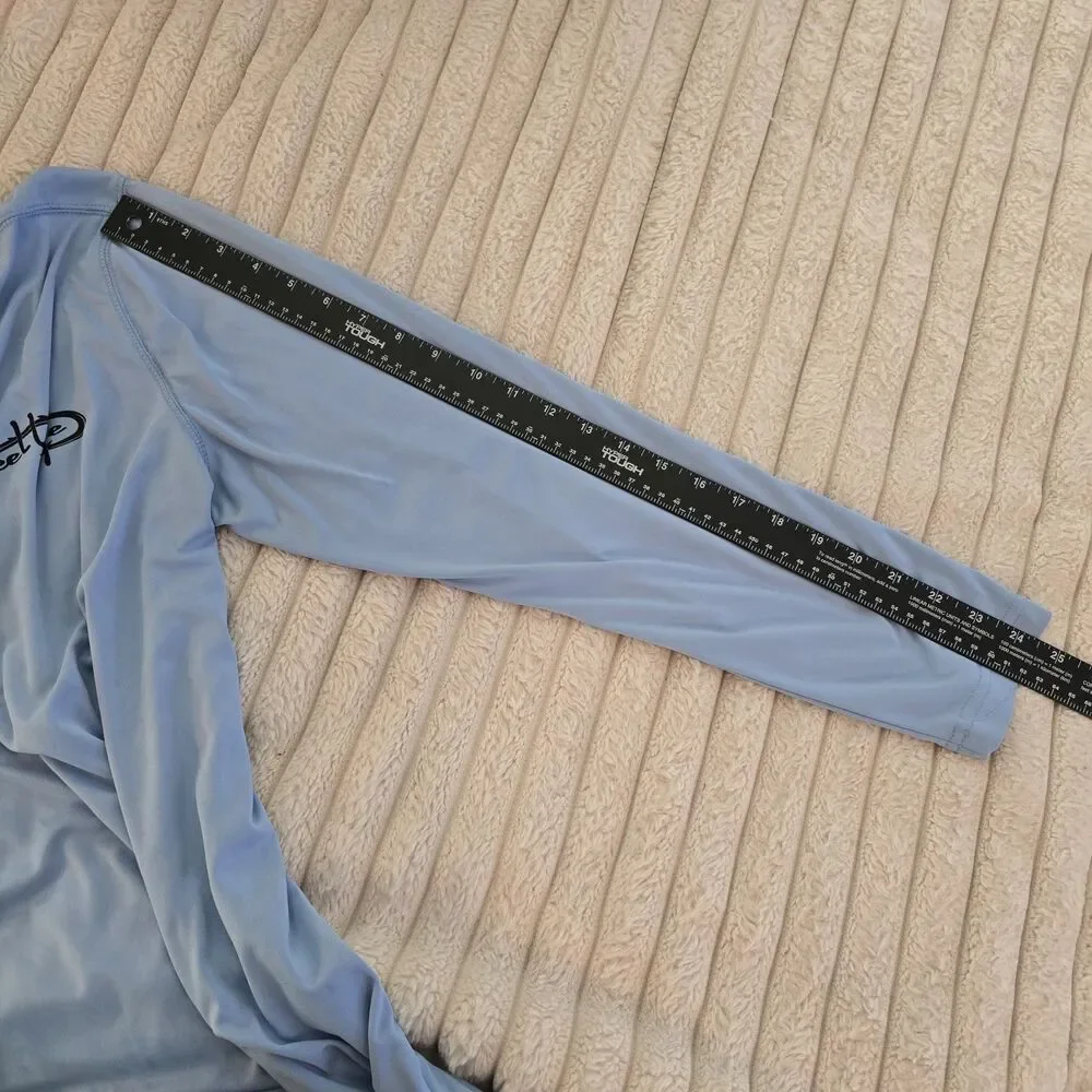 REEL LIFE Men's Blue Fishing Shirt Long Sleeve Performance Size Missing See Pics